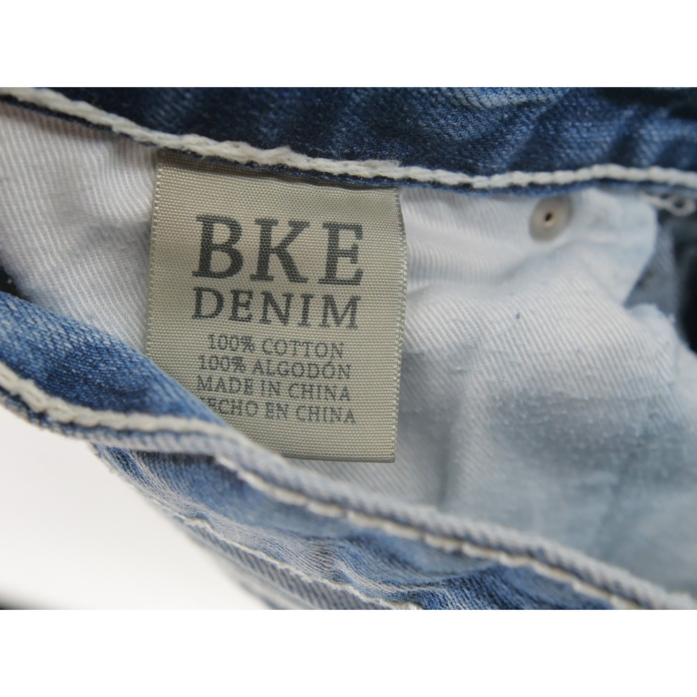 BKE Jeans Men 33Rx31 Light Blue Tyler Distressed Denim 100% Cotton - Picture 9 of 9